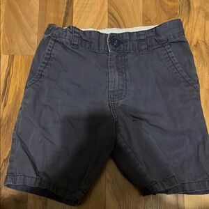 Blue Flat Front Shorts for Casual Wear